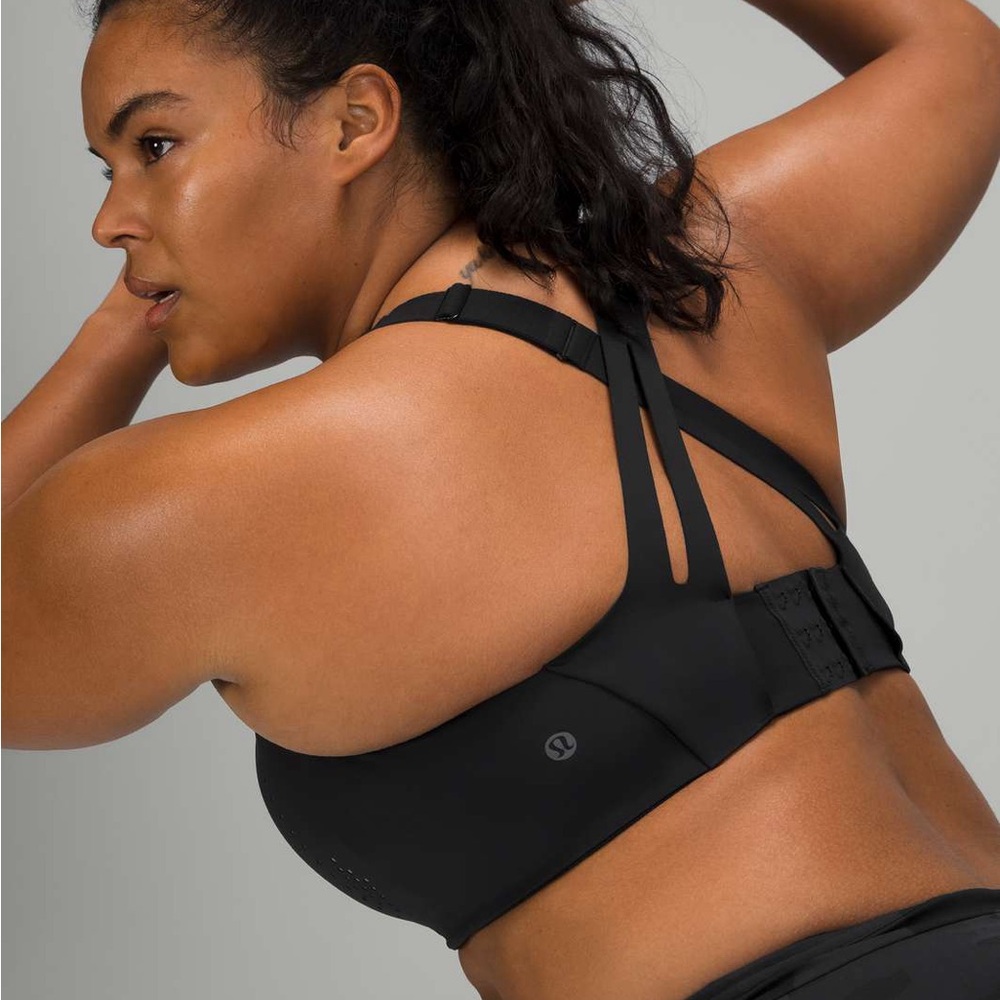 Lululemon AirSupport Bra High Support 32DDD Black/Asphalt Grey NWOT